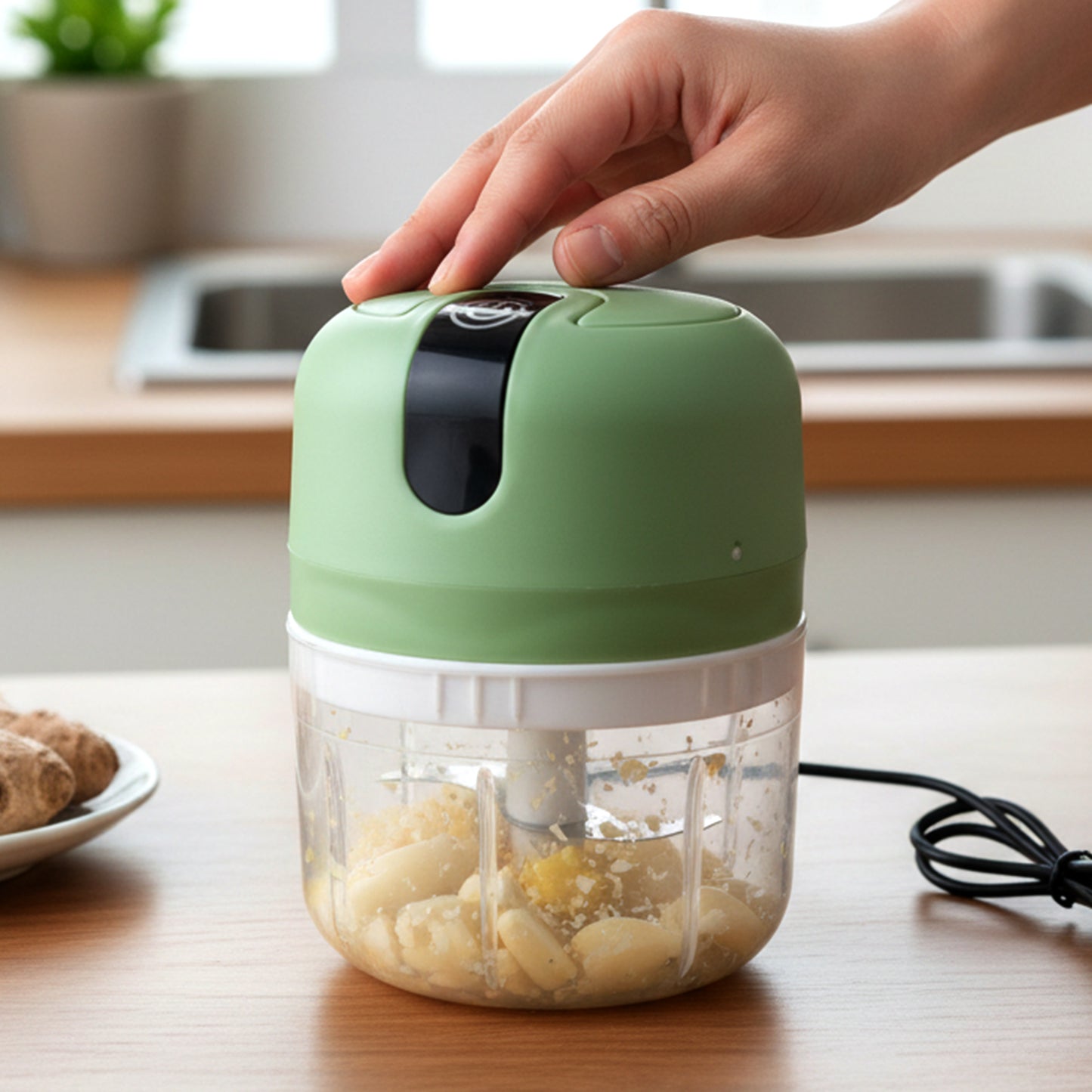 Mini Electric Food Processor Vegetable Chopper Garlic Chopper Machine (250 Ml)