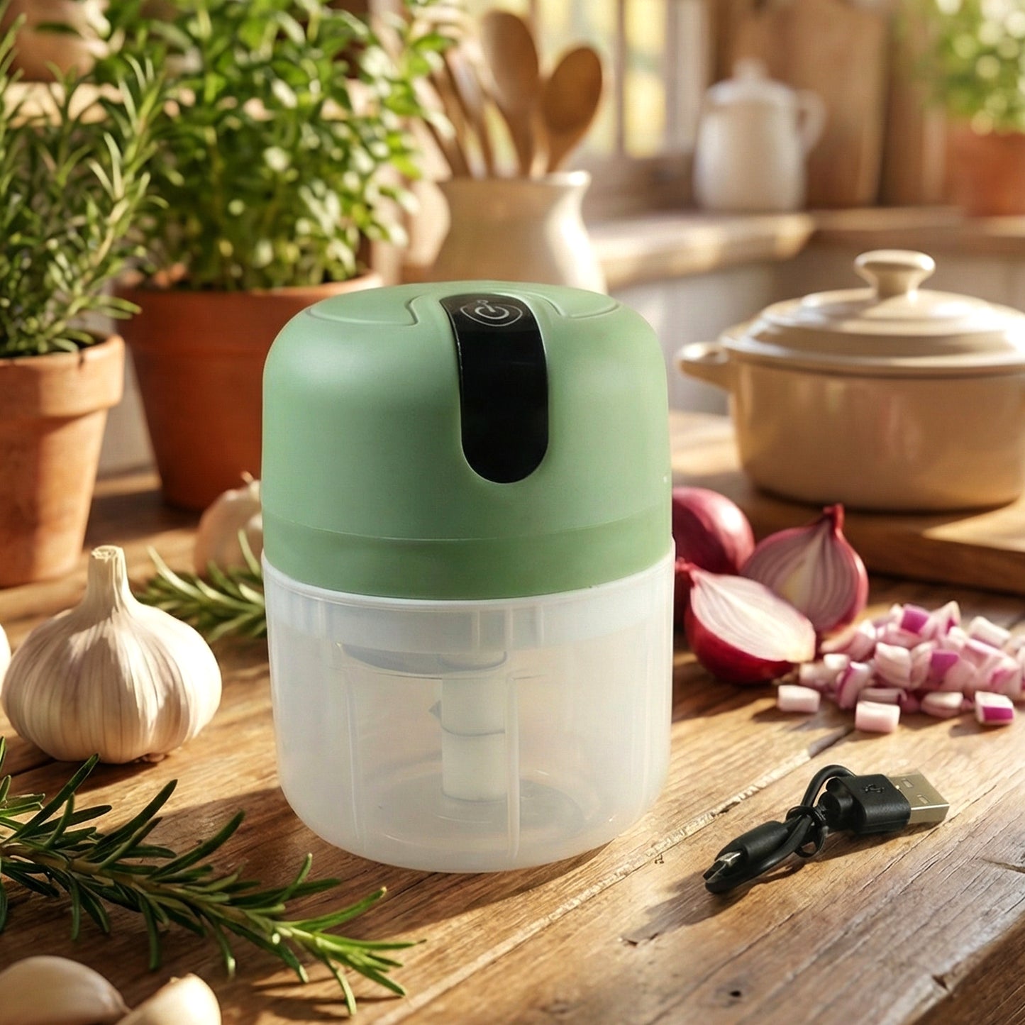 Mini Electric Food Processor Vegetable Chopper Garlic Chopper Machine (250 Ml)