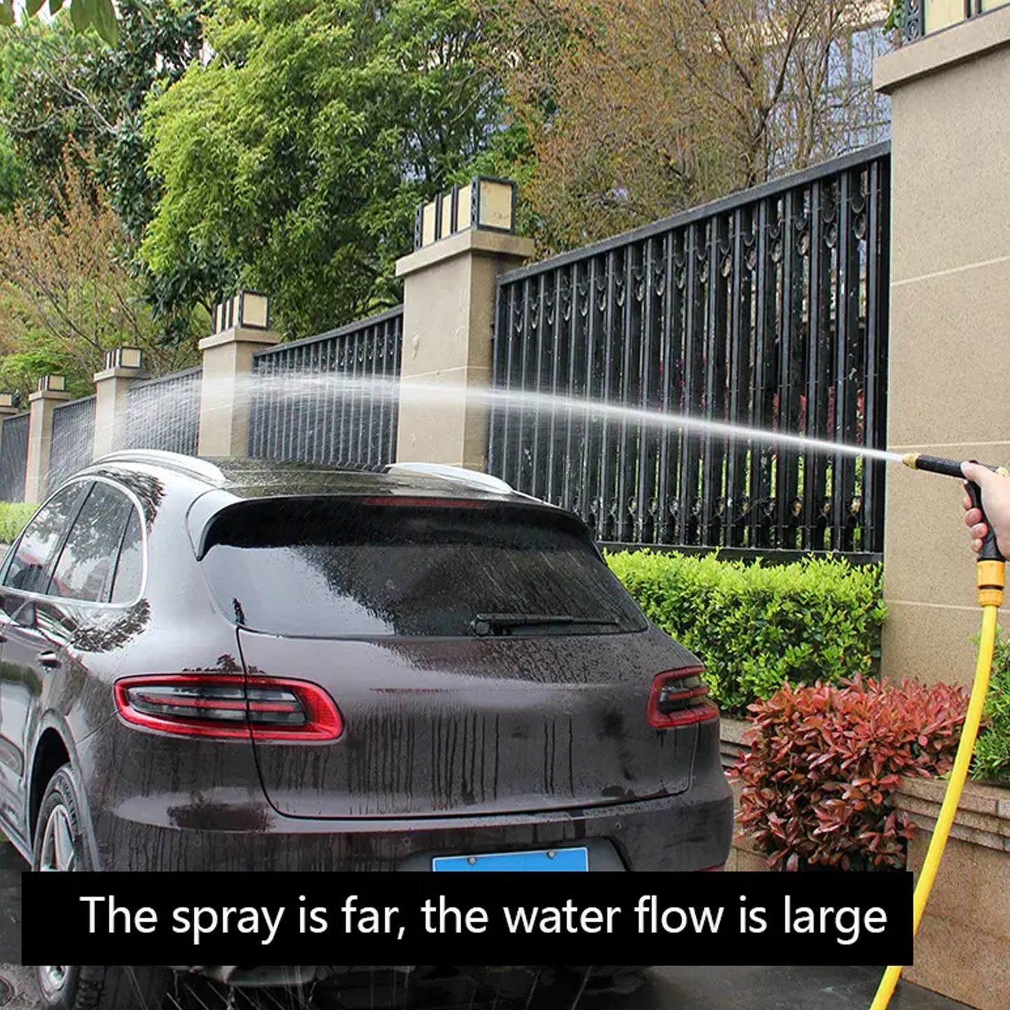 9148 Plastic Body Metal Trigger Brass Nozzle Water Spray Gun For Water Pipe Non-slip Comfortable Grip Multiple Spray Modes Ideal Pipe Nozzle For Car Wash Gardening Other Uses