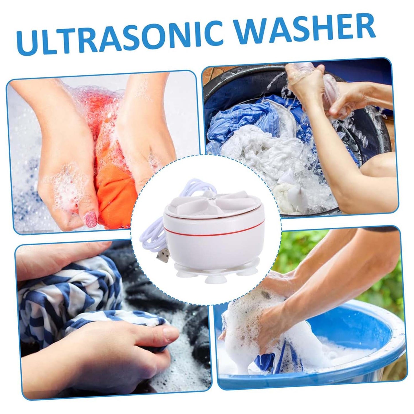 6152a Mini Washing Machine Turbine Washing Machine Door Hinge Lightweight Turbo Washer With Usb Cable For Home Camping College Rooms Use