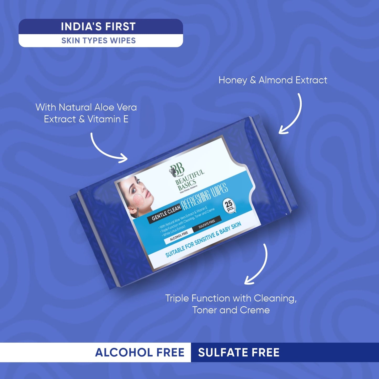 Refreshing Wet Wipes For Face Facial Cleansing Refreshing Skin Hydration Soothing For Skin Ph Balance Alcohol Free Nourishing With Fruit Extract 25 Wipes