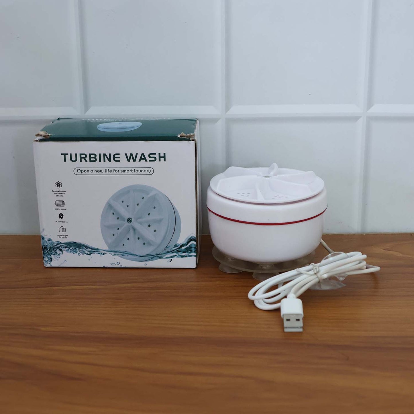 6152a Mini Washing Machine Turbine Washing Machine Door Hinge Lightweight Turbo Washer With Usb Cable For Home Camping College Rooms Use
