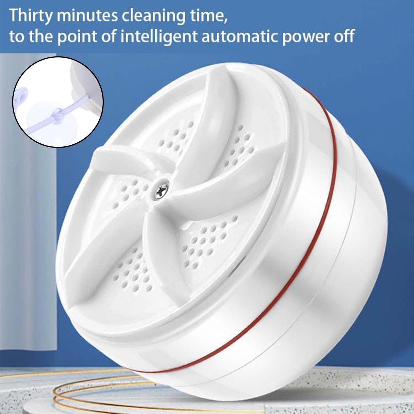 6152a Mini Washing Machine Turbine Washing Machine Door Hinge Lightweight Turbo Washer With Usb Cable For Home Camping College Rooms Use