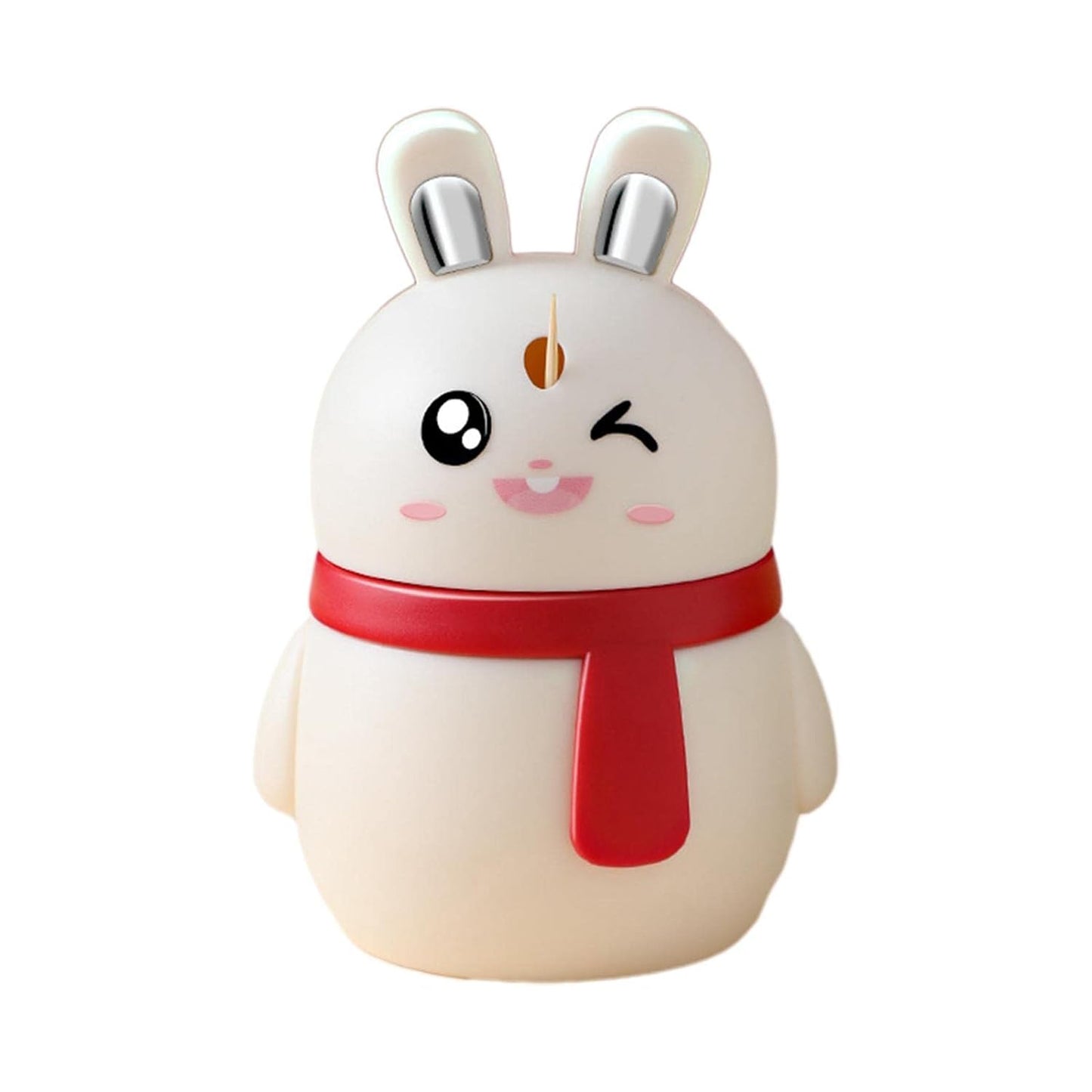 8842 Rabbit Shape Toothpick Dispenser Pressing Small Size Accessory Durable Red Home Garden Kitchen Dining Bar Kitchen Storage Organization Racks Holders Dining Room Table Decoration (1 Pc )