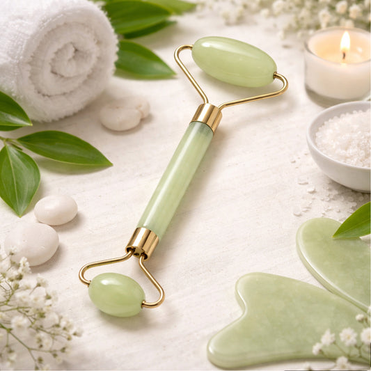 Dual Head Jade Stone Face Roller