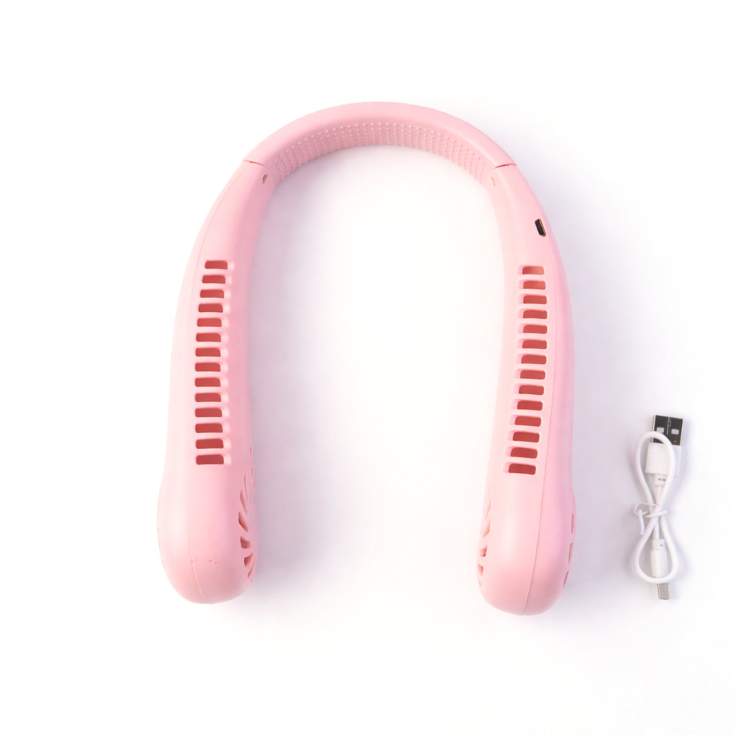 Portable Rechargeable Neck Fan (1 Pc Pink Color)