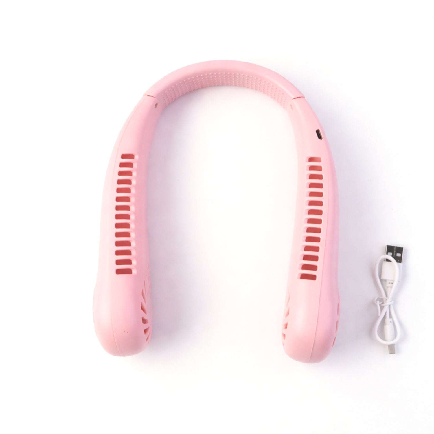 Portable Rechargeable Neck Fan (1 Pc Pink Color)