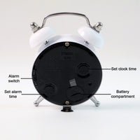 Small Twin-bell Analog Alarm Clock - (1 Pc)