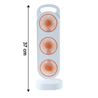 Portable 3 In 1 Design Triple Head Table Fan (1 Pc)