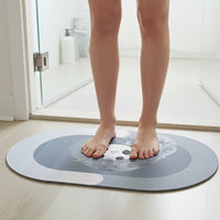 Anti-slip Cartoon Panda Printed Bathroom Floor Mat (1 Pc 89 X 59 Cm)