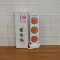 Portable 3 In 1 Design Triple Head Table Fan (1 Pc)