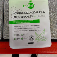 Inlief Hyaluronic Acid 0.1  Aloe Vera 0.5 Hydrating Facial Mask (1 Pc)