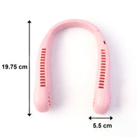 Portable Rechargeable Neck Fan (1 Pc Pink Color)